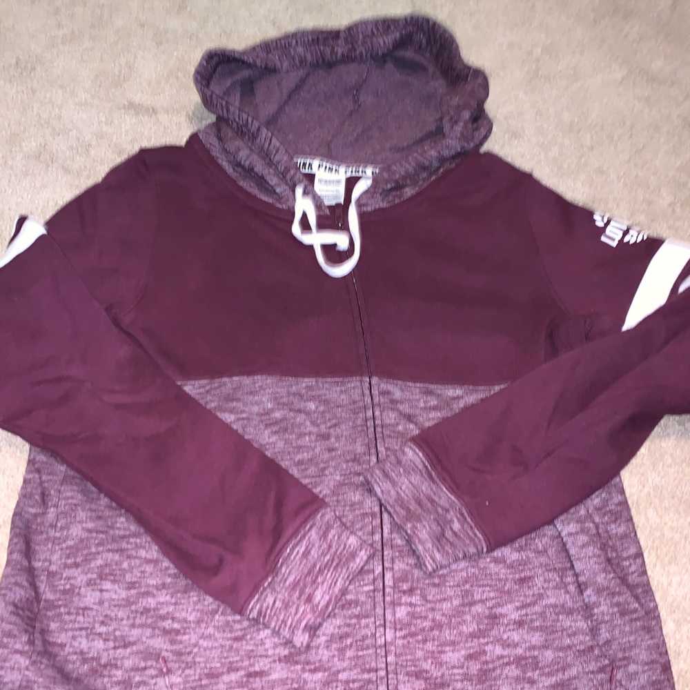 Like new two tone VS Pink Zip Up Hoodie
